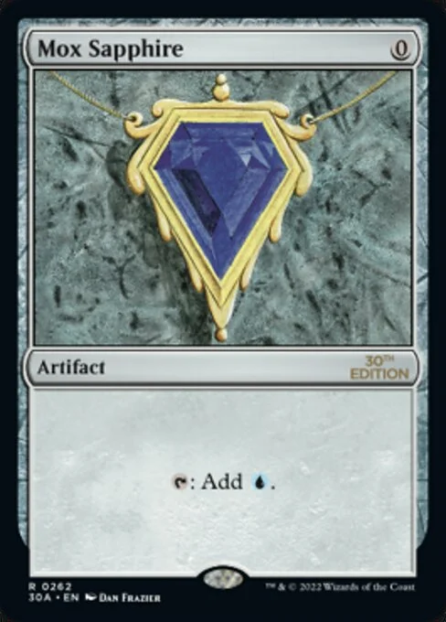 Mox Sapphire, carta Magic di tipo Artifact illustrata da Dan Frazier
