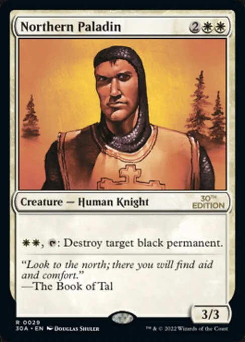 Northern Paladin, carta Magic di tipo Creature — Human Knight illustrata da Douglas Shuler