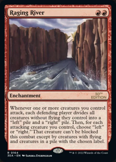 Raging River, carta Magic di tipo Enchantment illustrata da Sandra Everingham