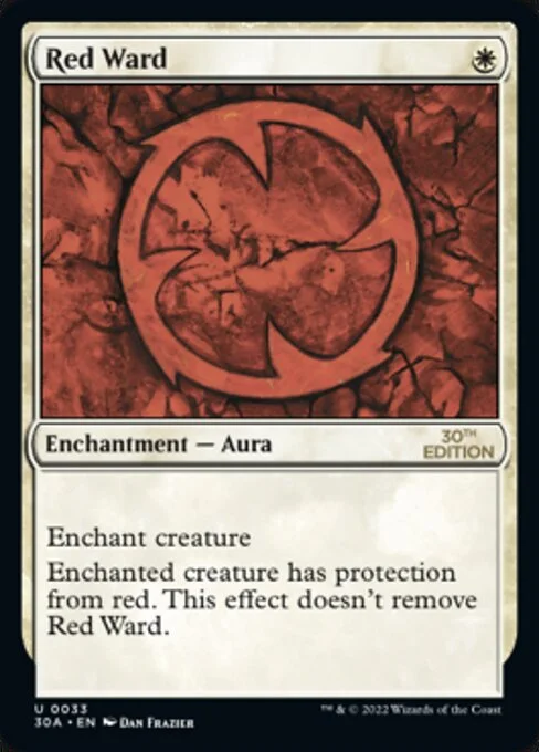 Red Ward, carta Magic di tipo Enchantment — Aura illustrata da Dan Frazier