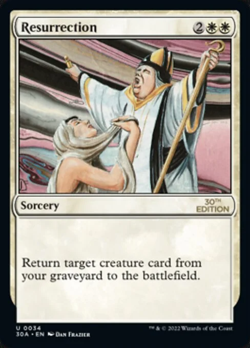 Resurrection, carta Magic di tipo Sorcery illustrata da Dan Frazier