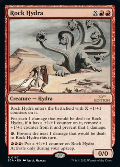 Rock Hydra, carta Magic di tipo Creature — Hydra illustrata da Jeff A. Menges