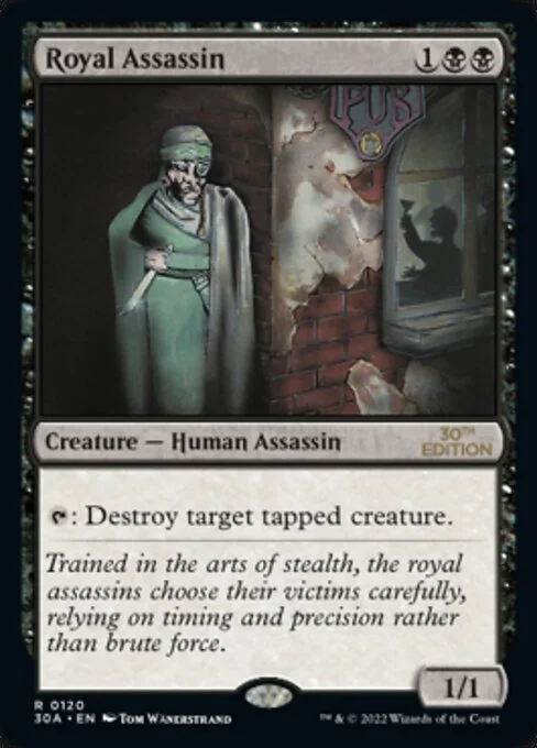 Royal Assassin, carta Magic di tipo Creature — Human Assassin illustrata da Tom Wänerstrand