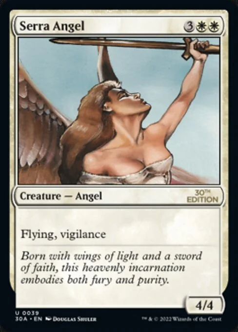 Serra Angel, carta Magic di tipo Creature — Angel illustrata da Douglas Shuler