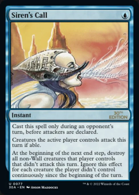 Siren's Call, carta Magic di tipo Instant illustrata da Anson Maddocks