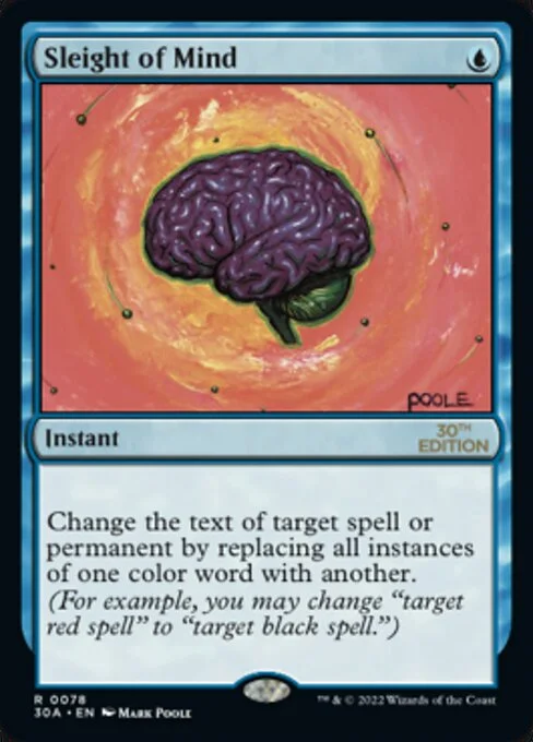 Sleight of Mind, carta Magic di tipo Instant illustrata da Mark Poole