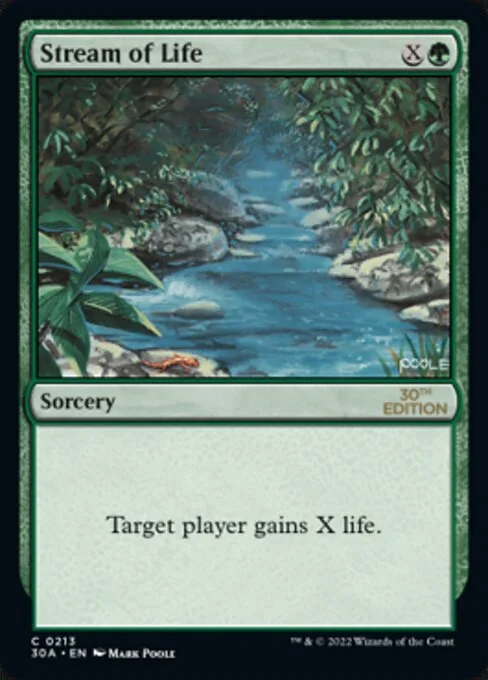 Stream of Life, carta Magic di tipo Sorcery illustrata da Mark Poole
