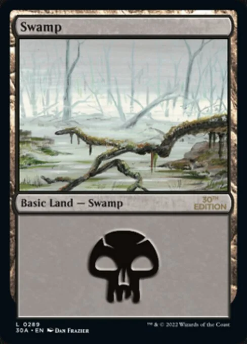 Swamp, carta Magic di tipo Basic Land — Swamp illustrata da Dan Frazier