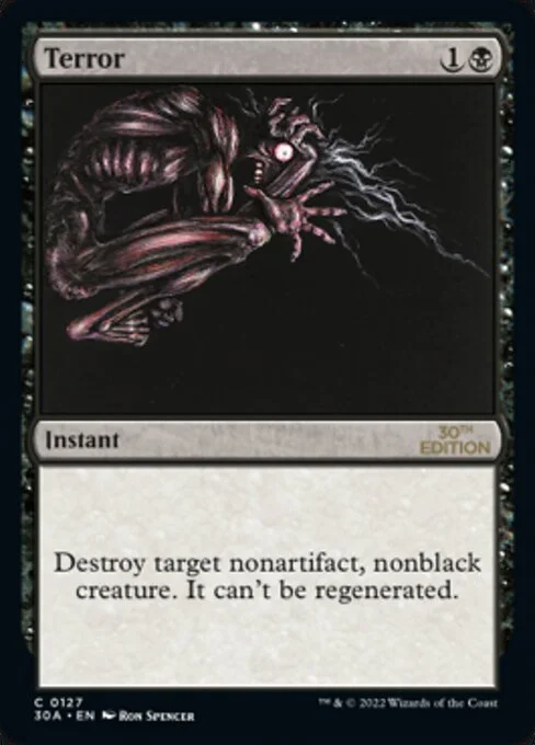 Terror, carta Magic di tipo Instant illustrata da Ron Spencer