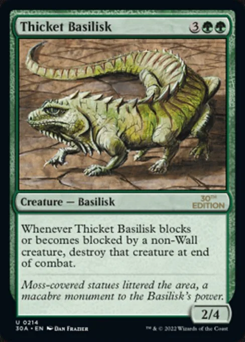 Thicket Basilisk, carta Magic di tipo Creature — Basilisk illustrata da Dan Frazier