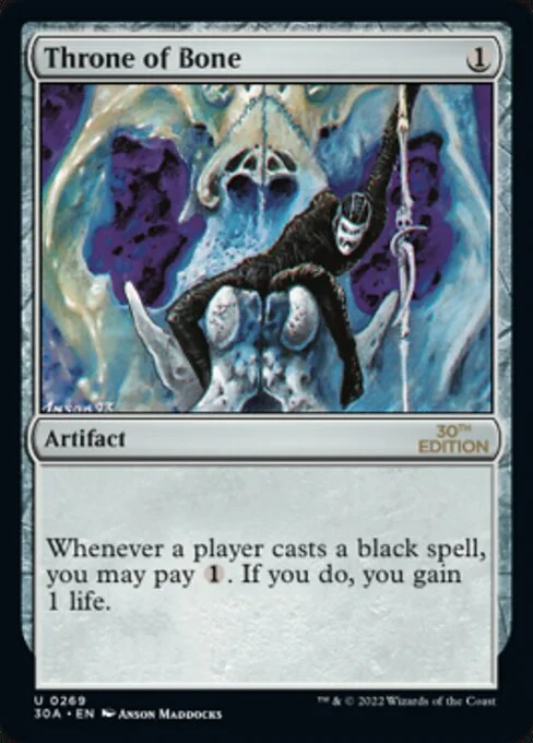 Throne of Bone, carta Magic di tipo Artifact illustrata da Anson Maddocks