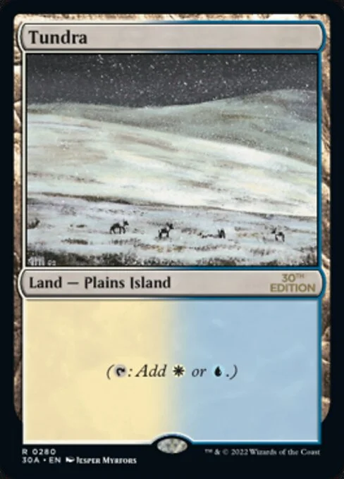 Tundra, carta Magic di tipo Land — Plains Island illustrata da Jesper Myrfors