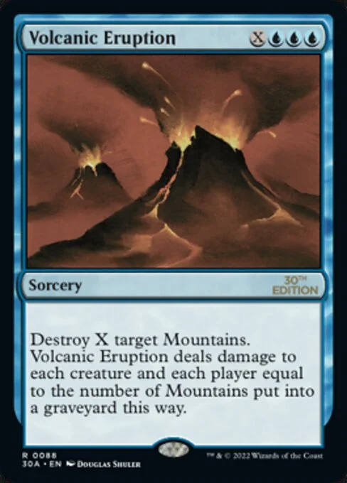 Volcanic Eruption, carta Magic di tipo Sorcery illustrata da Douglas Shuler