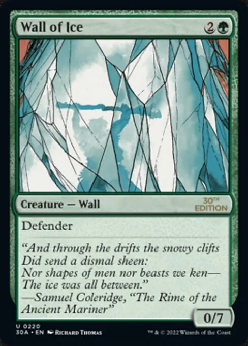 Wall of Ice, carta Magic di tipo Creature — Wall illustrata da Richard Thomas