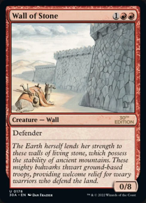 Wall of Stone, carta Magic di tipo Creature — Wall illustrata da Dan Frazier