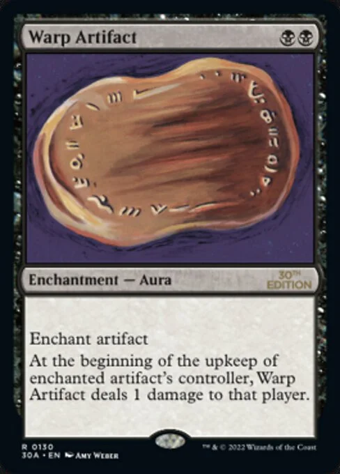 Warp Artifact, carta Magic di tipo Enchantment — Aura illustrata da Amy Weber