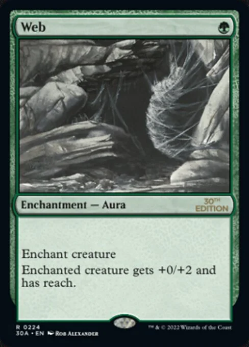 Web, carta Magic di tipo Enchantment — Aura illustrata da Rob Alexander