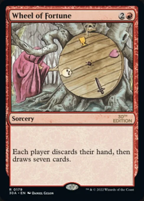 Wheel of Fortune, carta Magic di tipo Sorcery illustrata da Daniel Gelon
