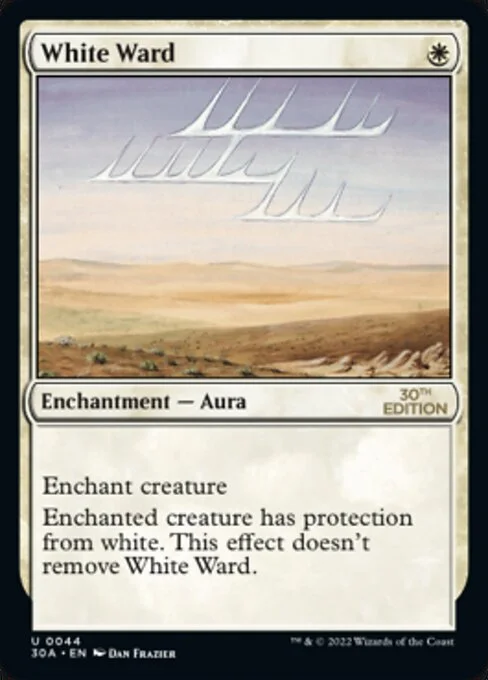 White Ward, carta Magic di tipo Enchantment — Aura illustrata da Dan Frazier