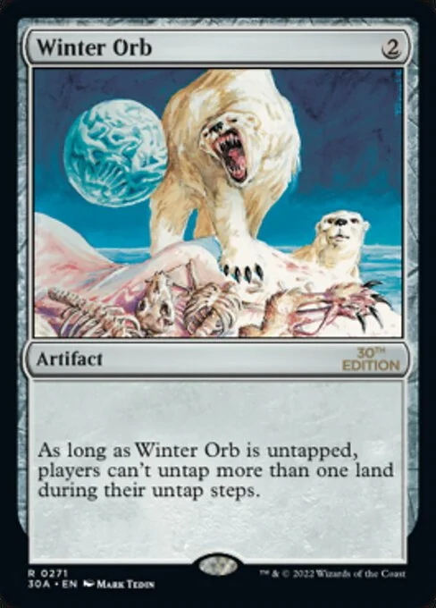Winter Orb, carta Magic di tipo Artifact illustrata da Mark Tedin