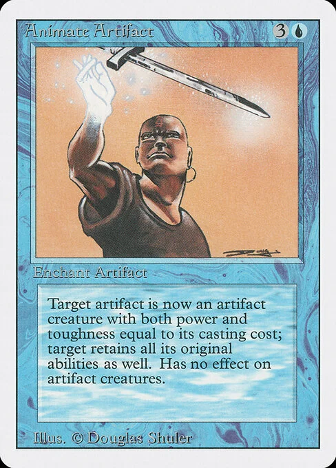 Animate Artifact, carta Magic di tipo Enchantment — Aura illustrata da Douglas Shuler
