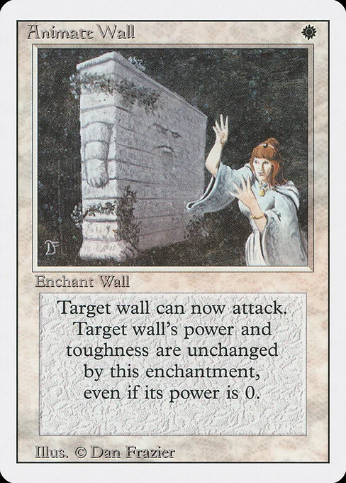 Animate Wall, carta Magic di tipo Enchantment — Aura illustrata da Dan Frazier