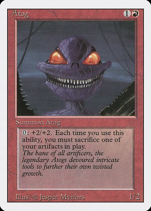 Atog, carta Magic di tipo Creature — Atog illustrata da Jesper Myrfors