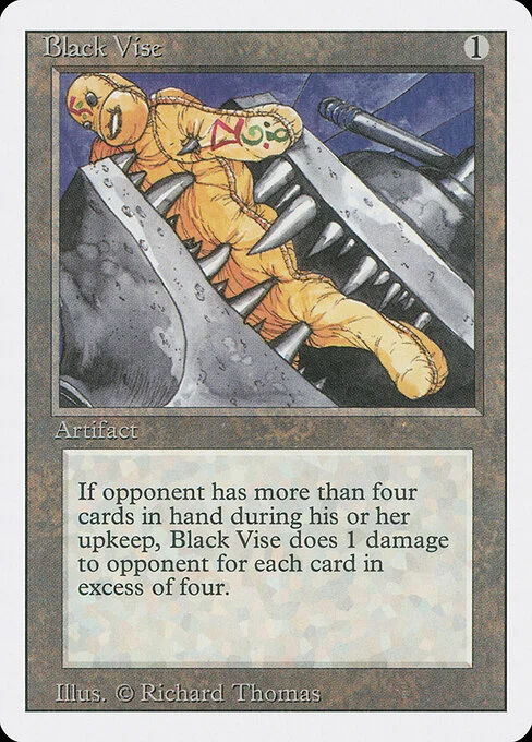 Black Vise, carta Magic di tipo Artifact illustrata da Richard Thomas