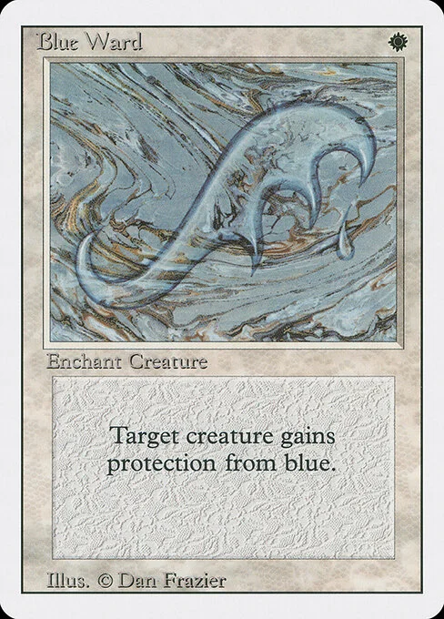 Blue Ward, carta Magic di tipo Enchantment — Aura illustrata da Dan Frazier