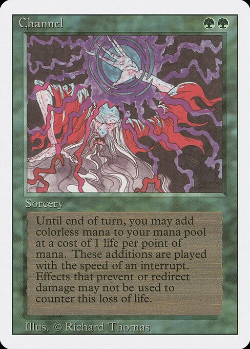 Channel, carta Magic di tipo Sorcery illustrata da Richard Thomas