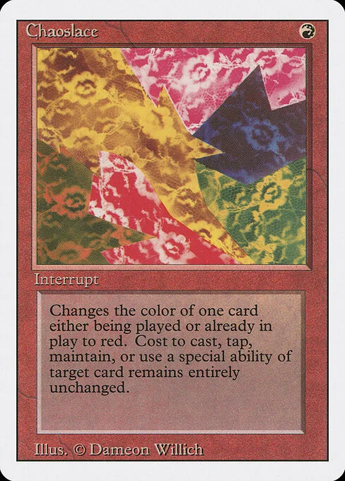 Chaoslace, carta Magic di tipo Instant illustrata da Dameon Willich