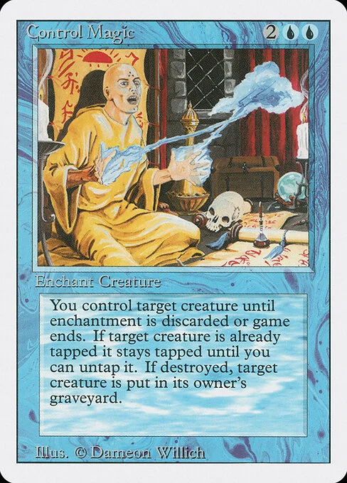 Control Magic, carta Magic di tipo Enchantment — Aura illustrata da Dameon Willich