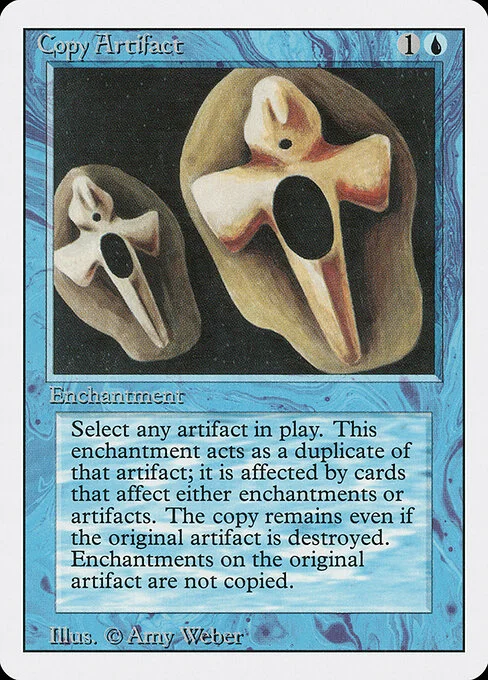 Copy Artifact, carta Magic di tipo Enchantment illustrata da Amy Weber