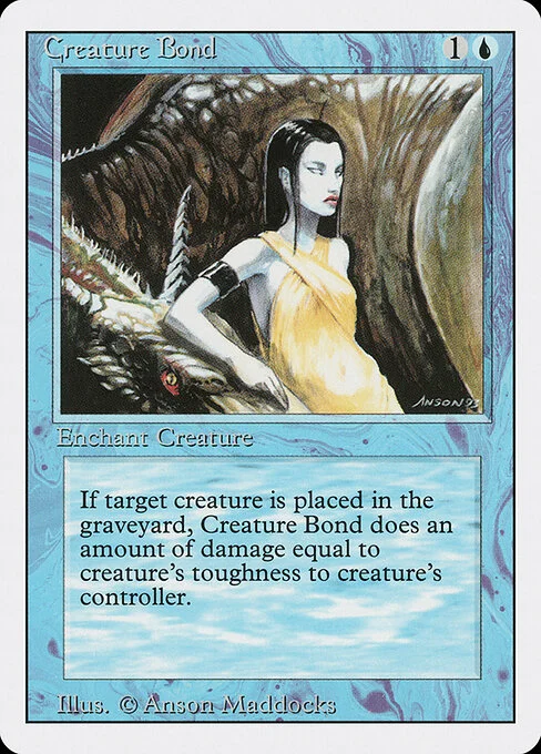 Creature Bond, carta Magic di tipo Enchantment — Aura illustrata da Anson Maddocks