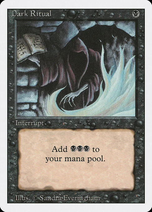 Dark Ritual, carta Magic di tipo Instant illustrata da Sandra Everingham