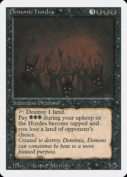 Demonic Hordes, carta Magic di tipo Creature — Demon illustrata da Jesper Myrfors