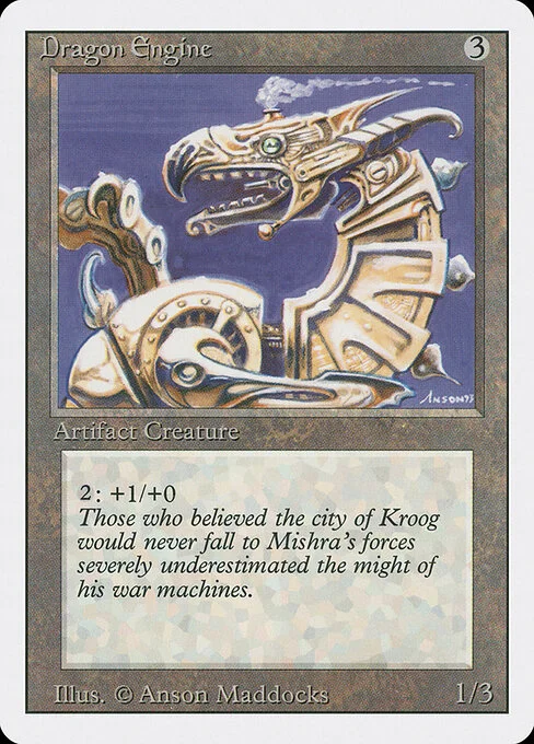 Dragon Engine, carta Magic di tipo Artifact Creature — Construct illustrata da Anson Maddocks