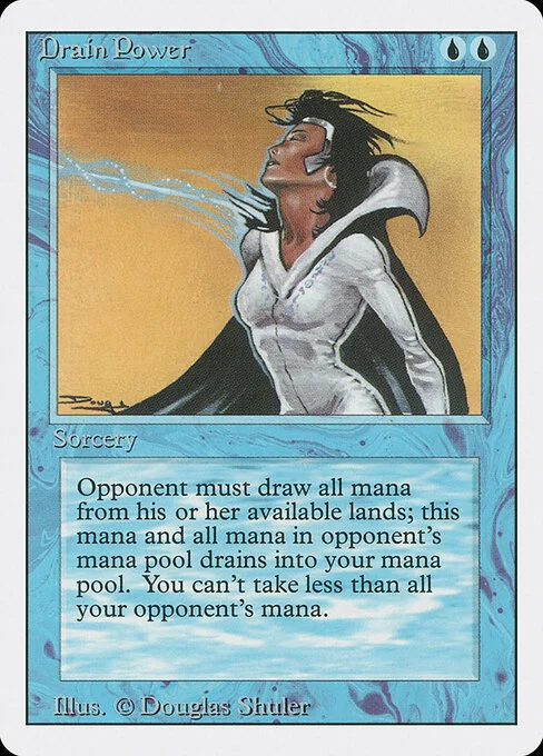 Drain Power, carta Magic di tipo Sorcery illustrata da Douglas Shuler