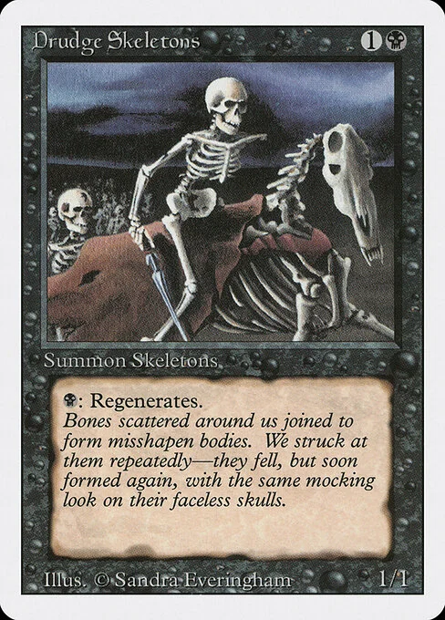 Drudge Skeletons, carta Magic di tipo Creature — Skeleton illustrata da Sandra Everingham