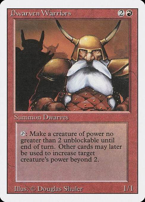 Dwarven Warriors, carta Magic di tipo Creature — Dwarf Warrior illustrata da Douglas Shuler