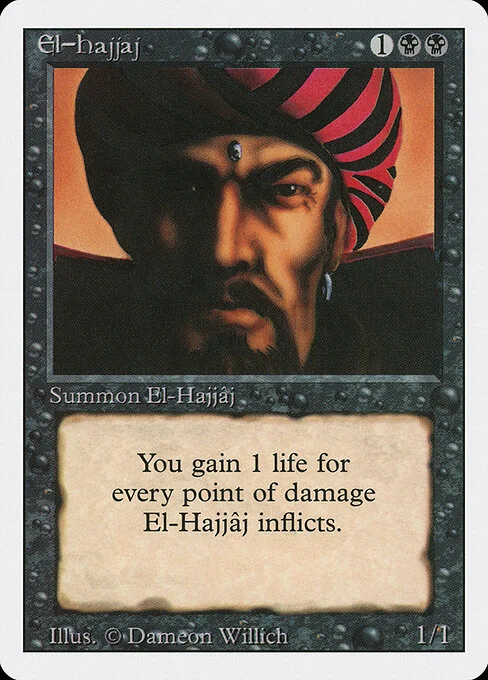 El-Hajjâj, carta Magic di tipo Creature — Human Wizard illustrata da Dameon Willich