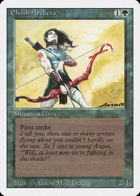Elvish Archers, carta Magic di tipo Creature — Elf Archer illustrata da Anson Maddocks