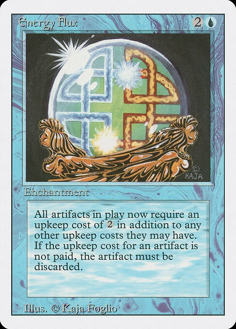 Energy Flux, carta Magic di tipo Enchantment illustrata da Kaja Foglio