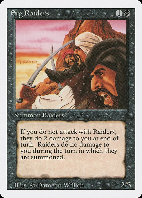 Erg Raiders, carta Magic di tipo Creature — Human Warrior illustrata da Dameon Willich