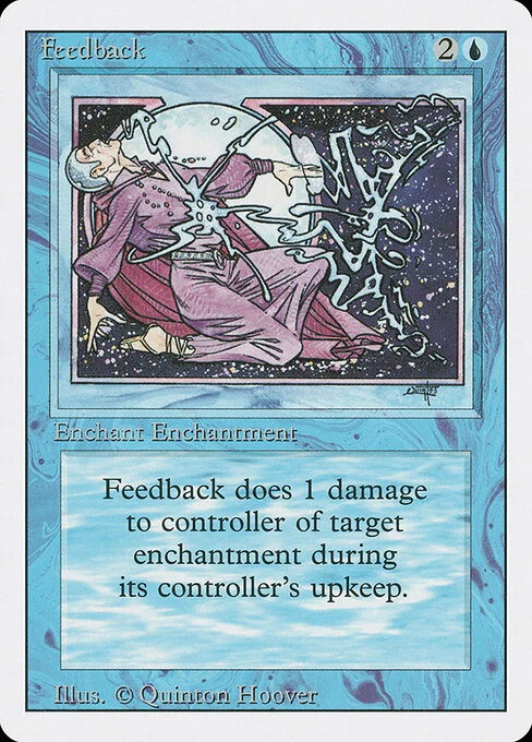 Feedback, carta Magic di tipo Enchantment — Aura illustrata da Quinton Hoover