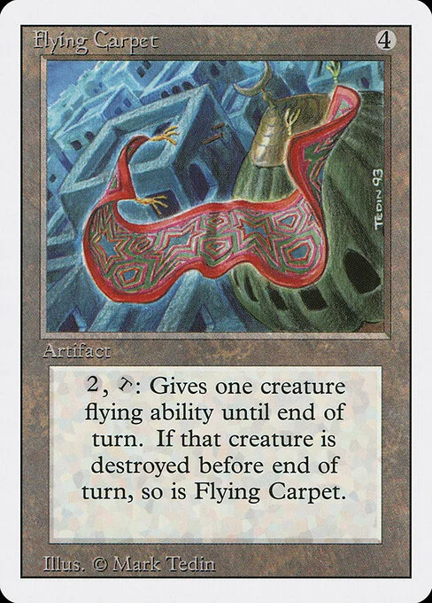 Flying Carpet, carta Magic di tipo Artifact illustrata da Mark Tedin