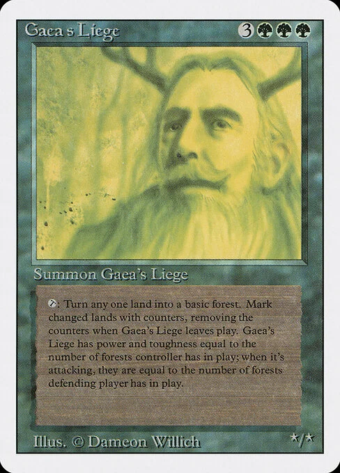 Gaea's Liege, carta Magic di tipo Creature — Avatar illustrata da Dameon Willich