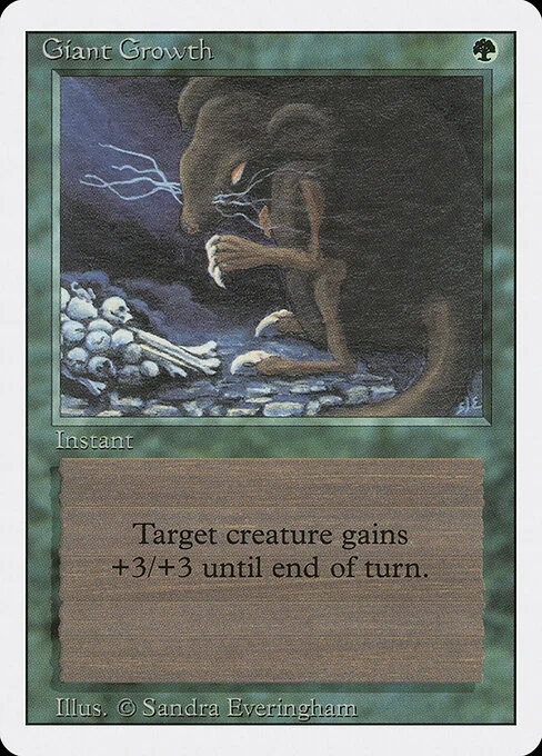 Giant Growth, carta Magic di tipo Instant illustrata da Sandra Everingham