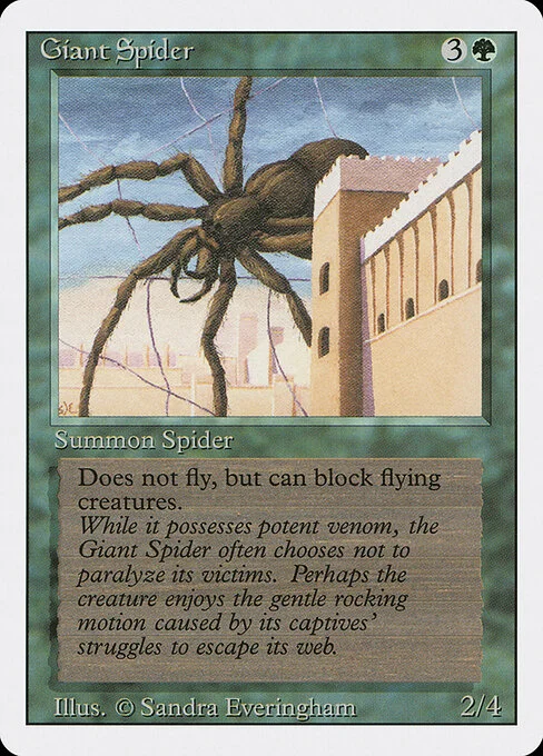 Giant Spider, carta Magic di tipo Creature — Spider illustrata da Sandra Everingham