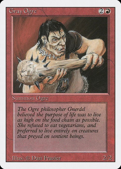 Gray Ogre, carta Magic di tipo Creature — Ogre illustrata da Dan Frazier